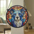Border Collie Stained Glass Effect Suncatcher